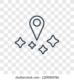Placeholder concept vector linear icon isolated on transparent background, Placeholder concept transparency concept in outline style