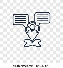 Placeholder concept vector linear icon isolated on transparent background, Placeholder concept transparency concept in outline style