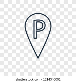 Placeholder concept vector linear icon isolated on transparent background, Placeholder concept transparency concept in outline style