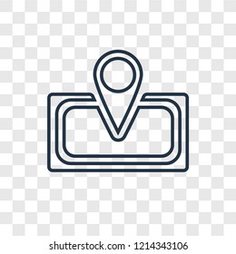 Placeholder concept vector linear icon isolated on transparent background, Placeholder concept transparency concept in outline style
