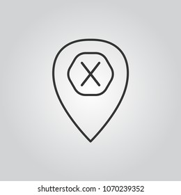 placeholder with delete sign
