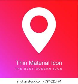 Placeholder filled point red and pink gradient material white icon minimal design
