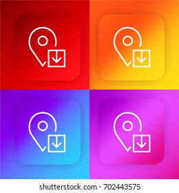 Placeholder four color gradient app icon set