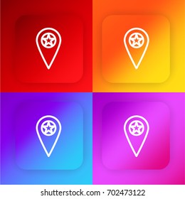 Placeholder four color gradient app icon set