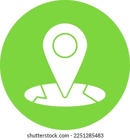 Placeholder Glyph Circle Vector Icon Design