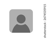 Placeholder headshot, minimalist user profile vector icon