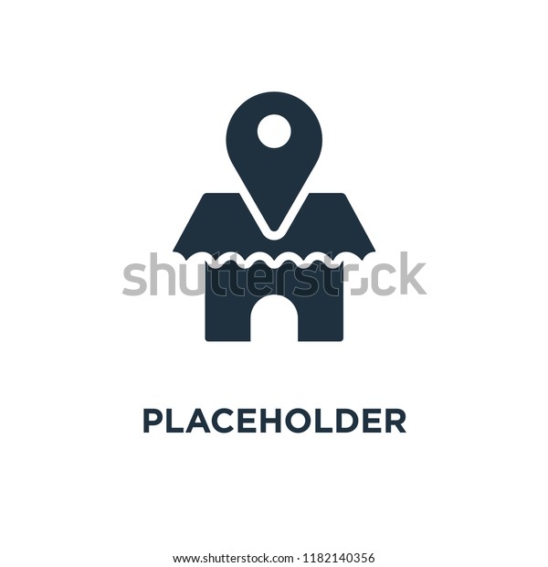 Placeholder\
icon. Black filled vector illustration. Placeholder symbol on white\
background. Can be used in web and\
mobile.