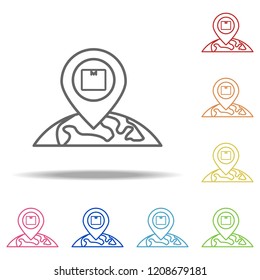 Placeholder icon. Elements of Global Logistics in multi color style icons. Simple icon for websites, web design, mobile app, info graphics