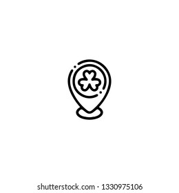 Placeholder icon, flat design line art thin style. Saint Patrick's Day vector illustration