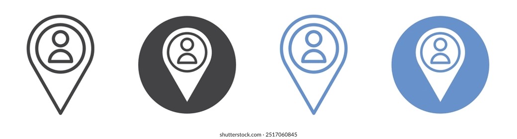 Placeholder icon flat line symbol set.