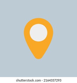 Icono de marcador de posición en estilo plano sobre elementos esenciales, uso para presentación de aplicaciones móviles del sitio web
