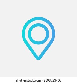 Icono de marcador de posición en el estilo de degradado sobre la interfaz de usuario, uso para presentación de aplicación móvil del sitio web