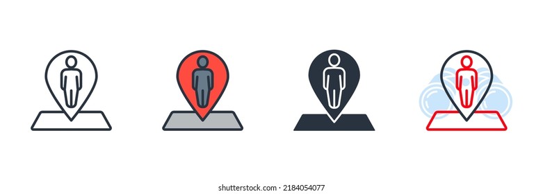 placeholder icon logo vector illustration. Navigation symbol template for graphic and web design collection
