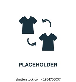 Placeholder icon. Monochrome simple element from mall collection. Creative Placeholder icon for web design, templates, infographics and more