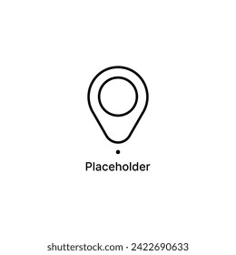 Placeholder icon, pin, location, map, google maps, security pin, location pin, map location, placeholder,