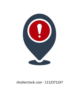 Placeholder icon, signs icon with exclamation mark. Placeholder icon and alert, error, alarm, danger symbol. Vector illustration