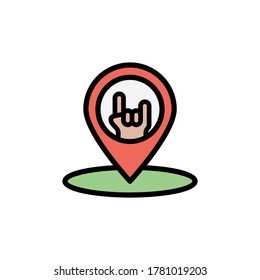 Placeholder icon. Simple color with outline vector elements of rock n roll icons for ui and ux, website or mobile application