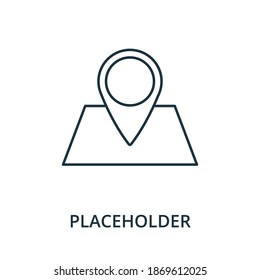 Placeholder icon. Simple line element from navigation collection. Filled Placeholder icon for templates, infographics and more.