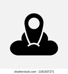 Placeholder icon in solid style about cloud computing, use for website mobile app presentation