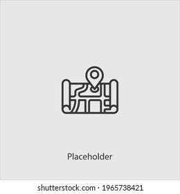placeholder icon vector icon.Editable stroke.linear style sign for use web design and mobile apps,logo.Symbol illustration.Pixel vector graphics - Vector