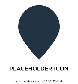 Placeholder icon vector isolated on white background. thin symbols or lined elements in outline style