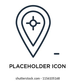 Placeholder icon vector isolated on white background. thin symbols or lined elements in outline style
