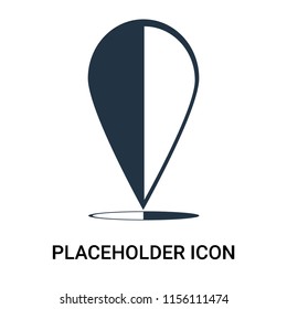 Placeholder icon vector isolated on white background, Placeholder transparent sign , filled dark user interface icons