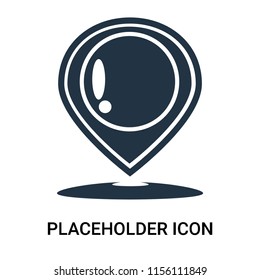 Placeholder icon vector isolated on white background, Placeholder transparent sign , filled dark user interface icons