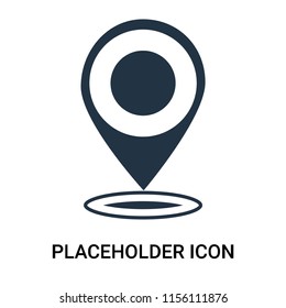 Placeholder icon vector isolated on white background, Placeholder transparent sign , filled dark user interface icons