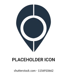 Placeholder icon vector isolated on white background, Placeholder transparent sign , filled dark user interface icons