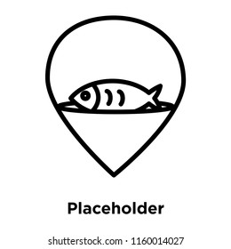 Placeholder icon vector isolated on white background, Placeholder transparent sign , line or linear sign, element design in outline style