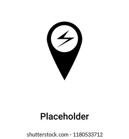 Placeholder icon vector isolated on white background, logo concept of Placeholder sign on transparent background, filled black symbol