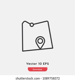 Placeholder icon vector, map symbol. Modern flat vector illustration for web and mobile app