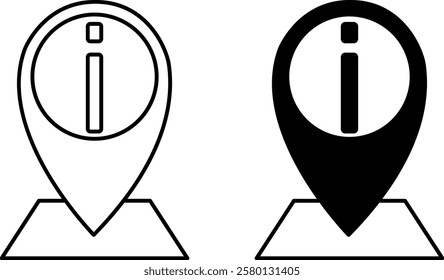 Placeholder Icons. Black and White Vector Icons. Map Location Pin. Brazilian Carnival Concept