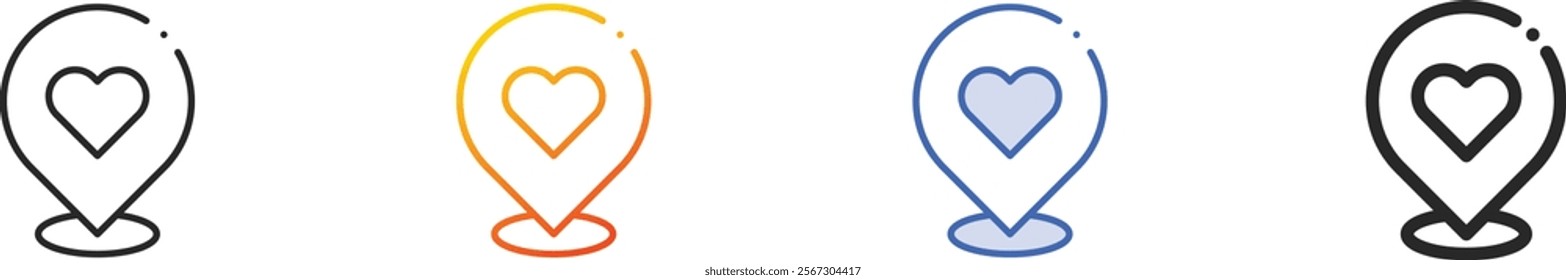 placeholder icon.Thin Linear, Gradient, Blue Stroke and bold Style Design Isolated On White Background