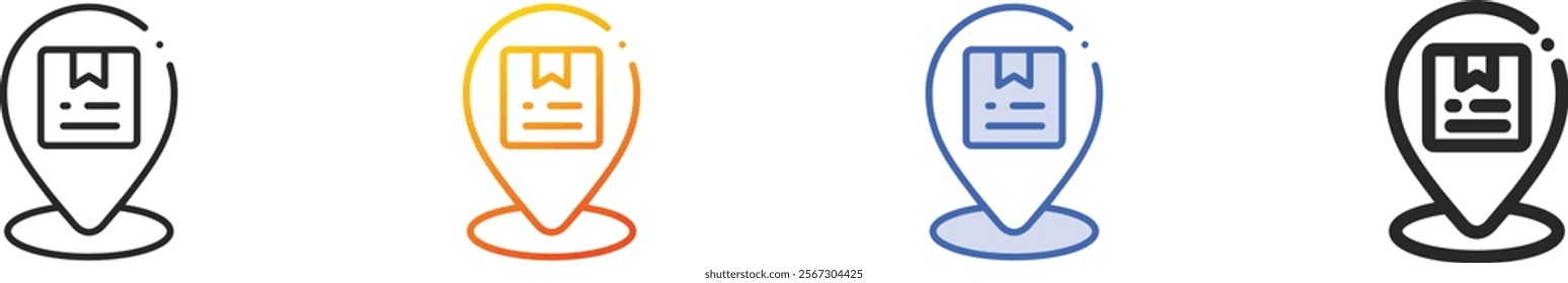 placeholder icon.Thin Linear, Gradient, Blue Stroke and bold Style Design Isolated On White Background