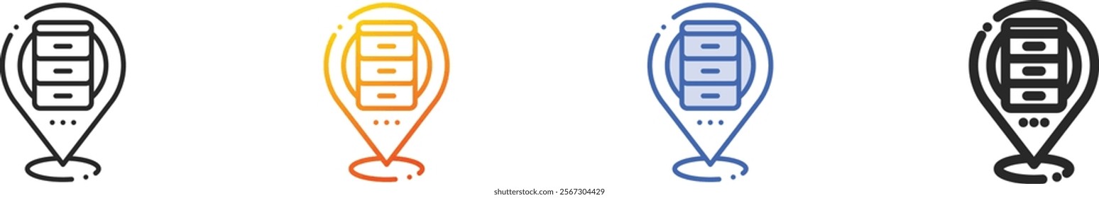 placeholder icon.Thin Linear, Gradient, Blue Stroke and bold Style Design Isolated On White Background