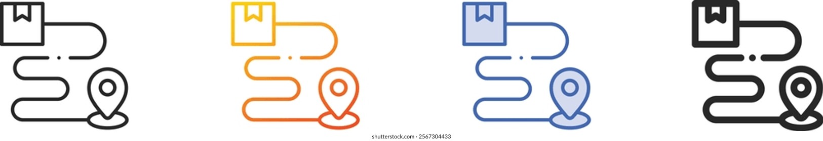 placeholder icon.Thin Linear, Gradient, Blue Stroke and bold Style Design Isolated On White Background