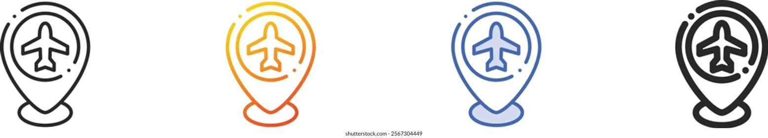placeholder icon.Thin Linear, Gradient, Blue Stroke and bold Style Design Isolated On White Background