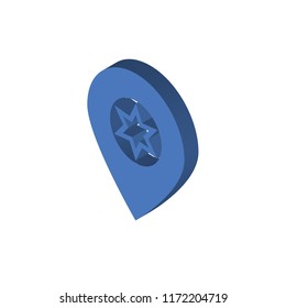 Placeholder isometric left top view 3D icon