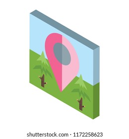 Placeholder isometric left top view 3D icon