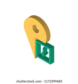 Placeholder isometric left top view 3D icon
