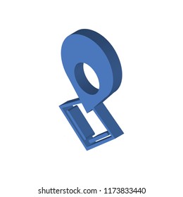 Placeholder isometric left top view 3D icon