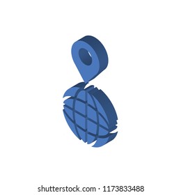 Placeholder isometric left top view 3D icon