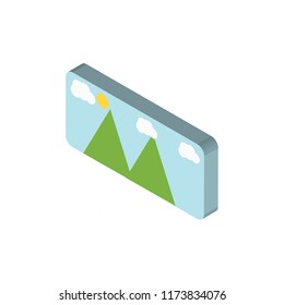 Placeholder isometric left top view 3D icon
