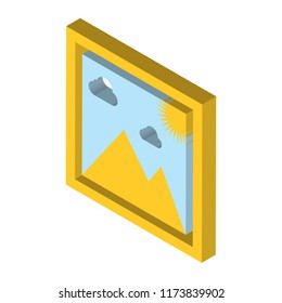 Placeholder isometric left top view 3D icon