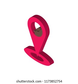 Placeholder isometric left top view 3D icon