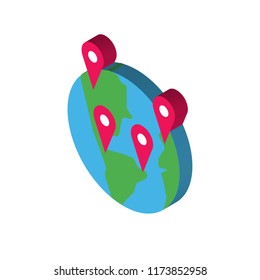 Placeholder isometric left top view 3D icon