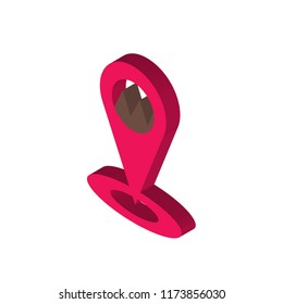 Placeholder isometric left top view 3D icon