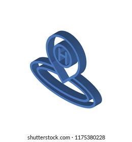 Placeholder isometric left top view 3D icon